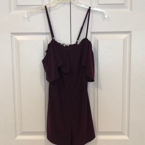 Off the shoulder Romper- Charlotte Russe